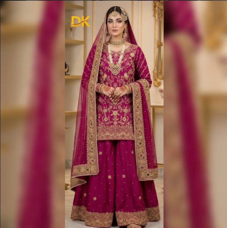 Zarmeen Crimson Bridal Lehenga